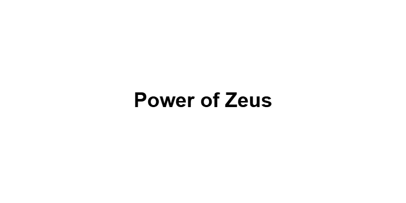 Power of Zeus main thumbnail
