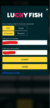 Reset password step 3