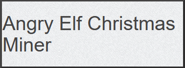Angry Elf Christmas Miner main thumbnail