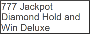 777 Jackpot Diamond Hold and Win Deluxe main thumbnail