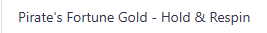 Pirate's Fortune Gold - Hold & Respin main thumbnail