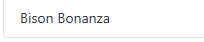 Bison Bonanza