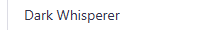 Dark Whisperer