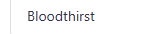 Bloodthirst