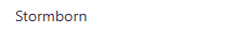 Stormborn