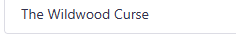 The Wildwood Curse