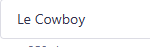 Le Cowboy