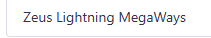 Zeus Lightning MegaWays