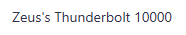 Zeus's Thunderbolt 10000