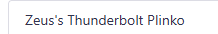 Zeus's Thunderbolt Plinko
