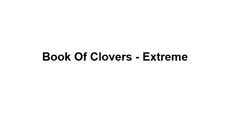 Book Of Clovers - Extreme main thumbnail