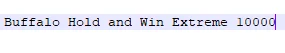 Buffalo Hold and Win Extreme 10,000 main thumbnail