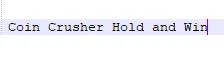 Coin Crusher Hold and Win