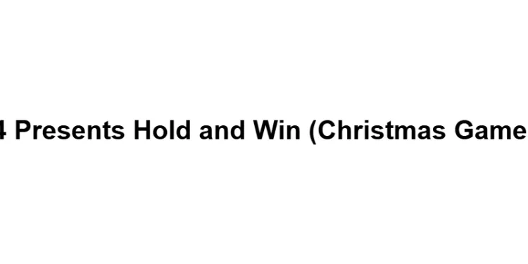 64 Presents Hold and Win (Christmas Games)