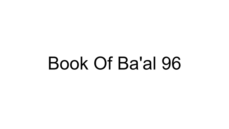 Book Of Ba'al 96