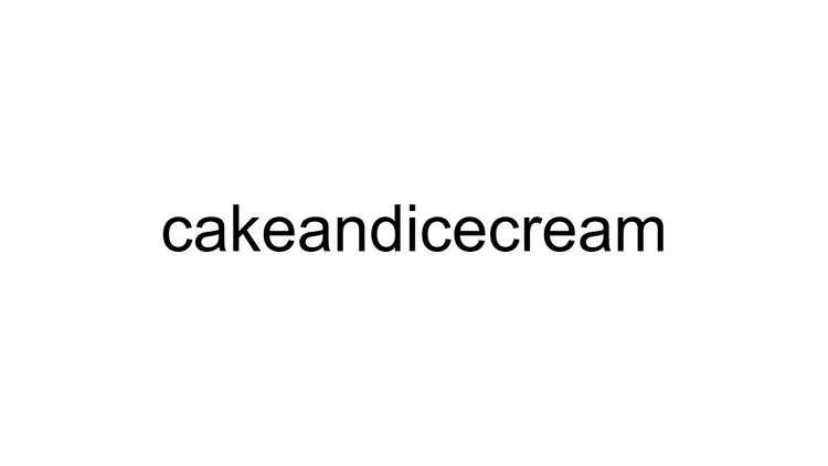 Cake And Ice Cream